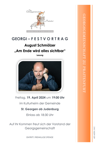 Einladung zum GEORGI-Festvortrag mit August Schmölzer